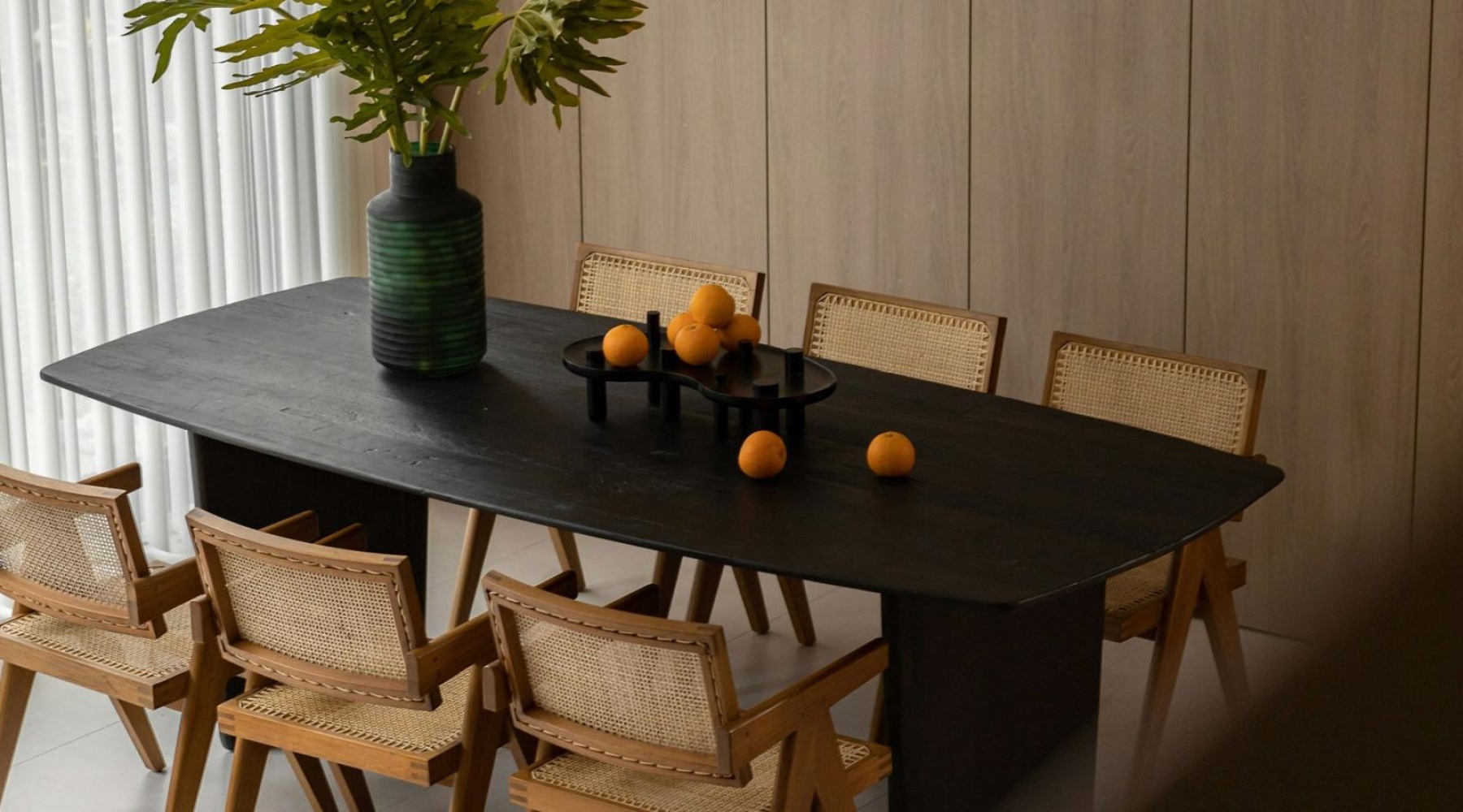 a table with chairs around it